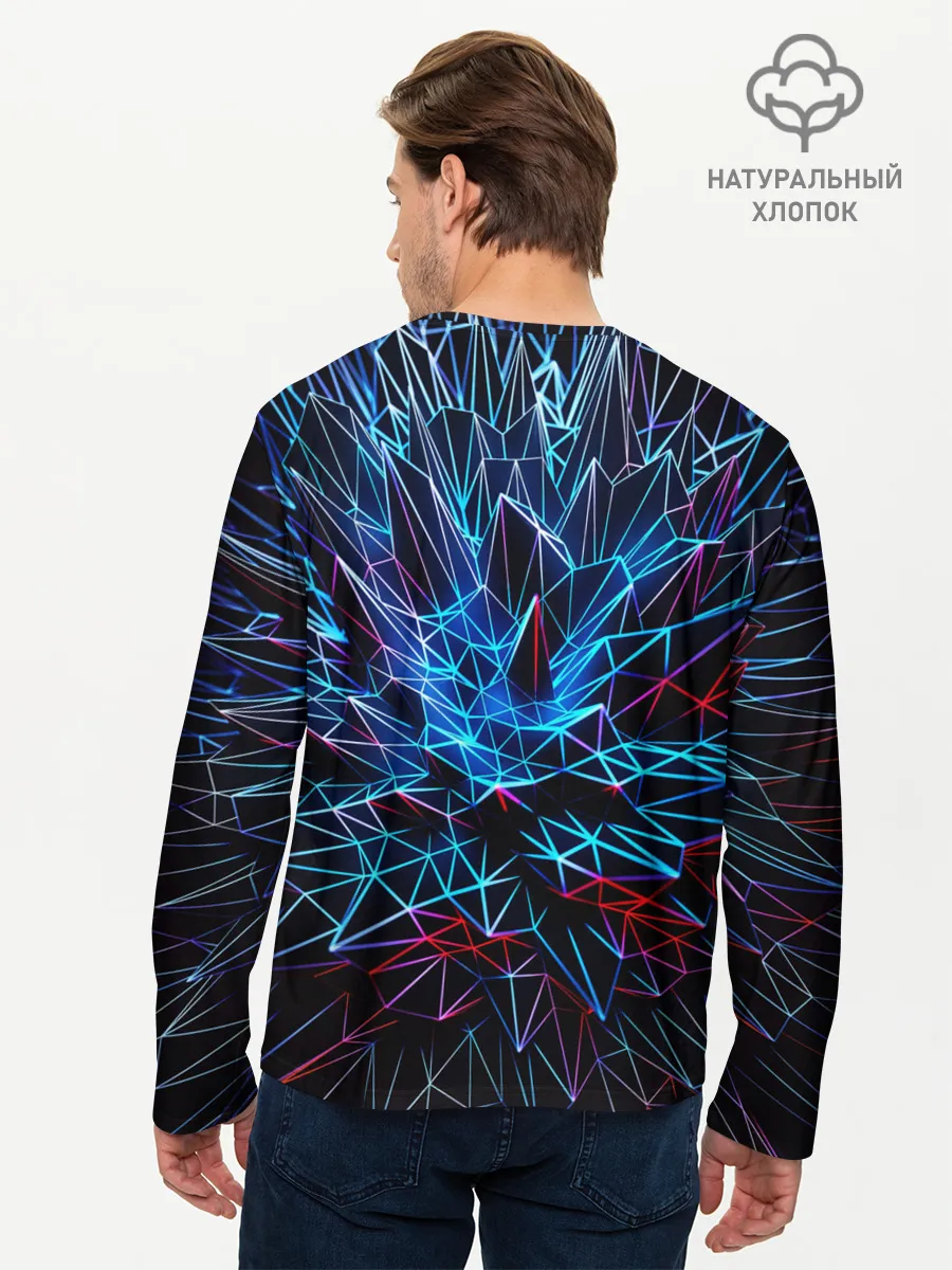 Мужской лонгслив базовый / NEON GEOMETRY
