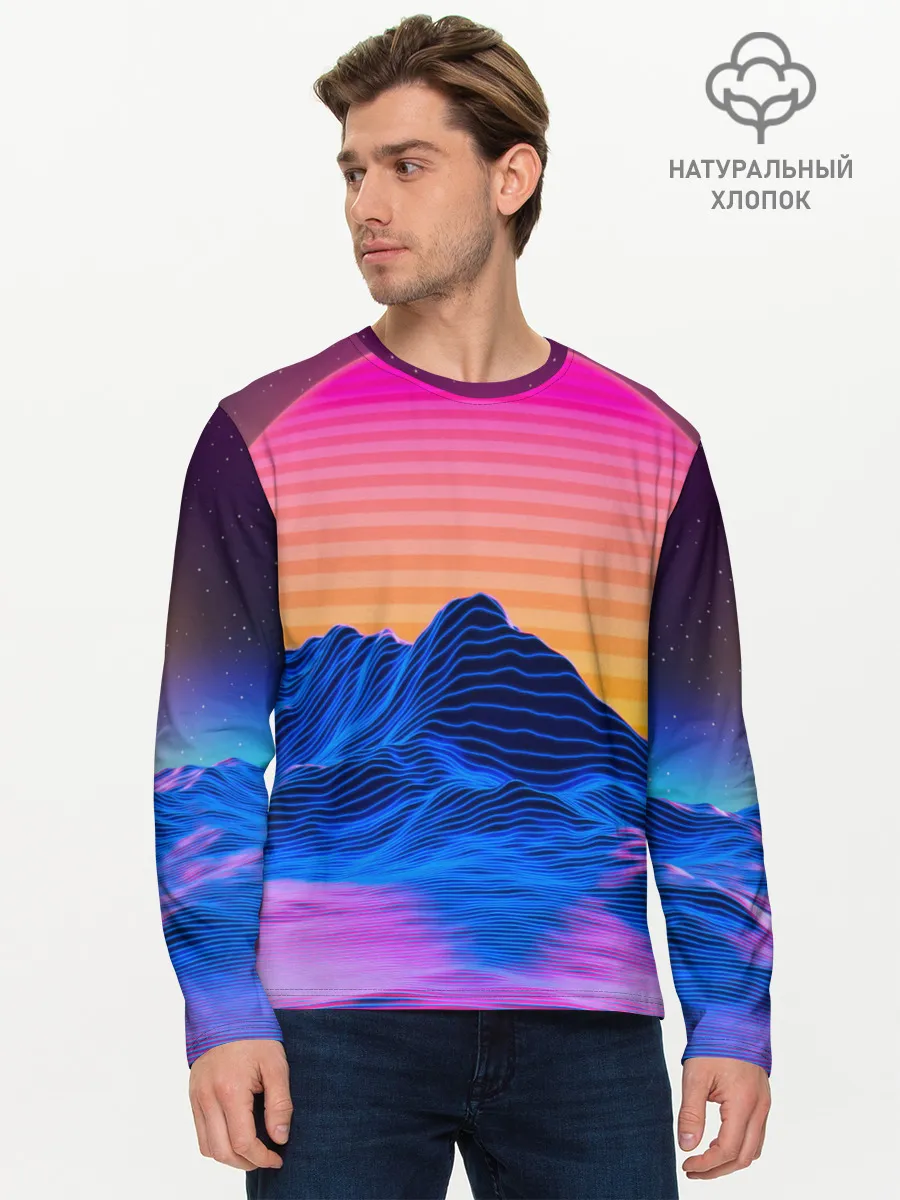 Мужской лонгслив базовый / RETRO NEON