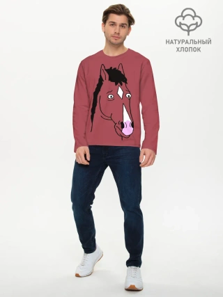 Мужской лонгслив базовый / BoJack Horseman