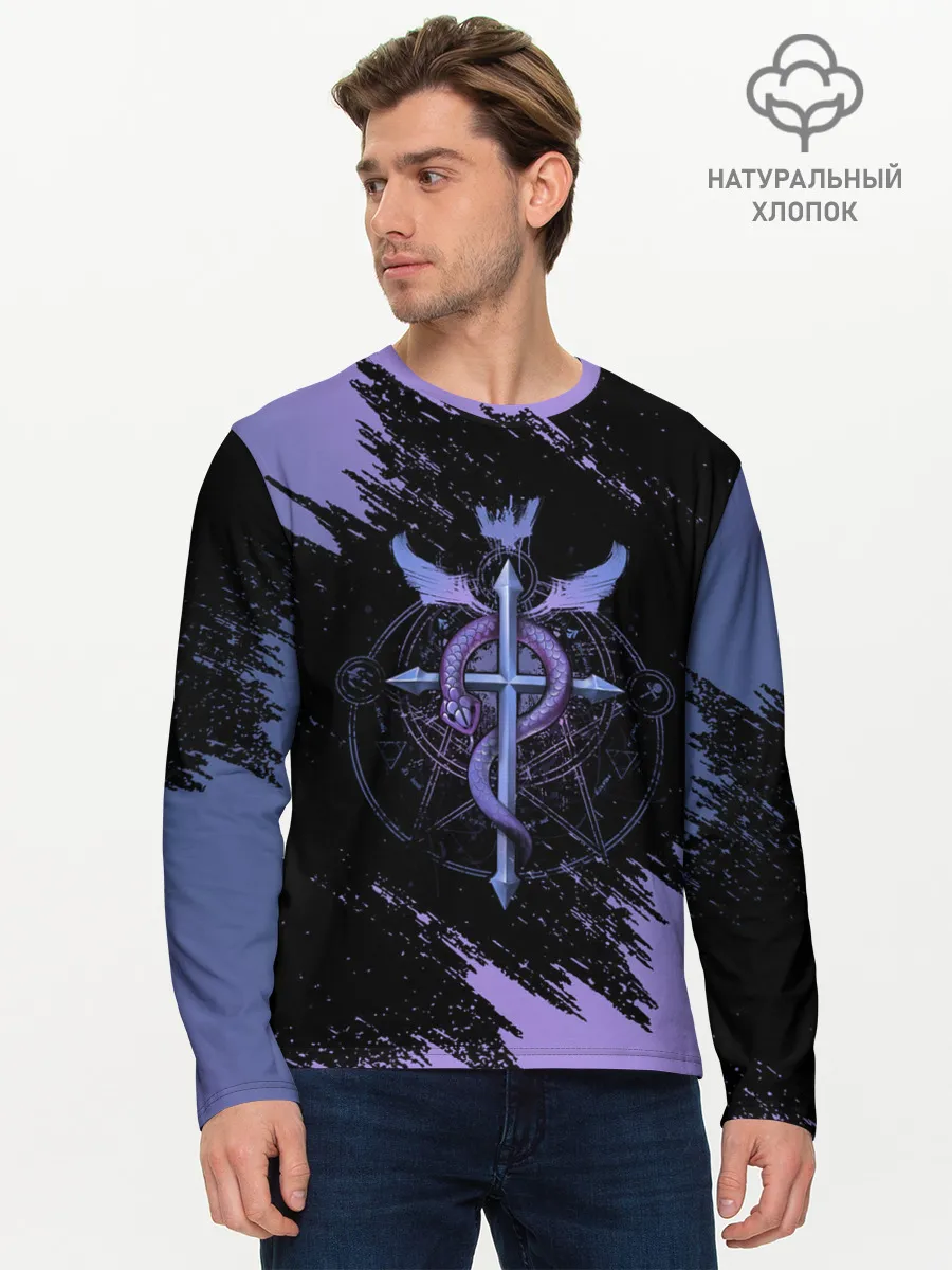 Мужской лонгслив базовый / Стальной алхимик | Fullmetal Alchemist