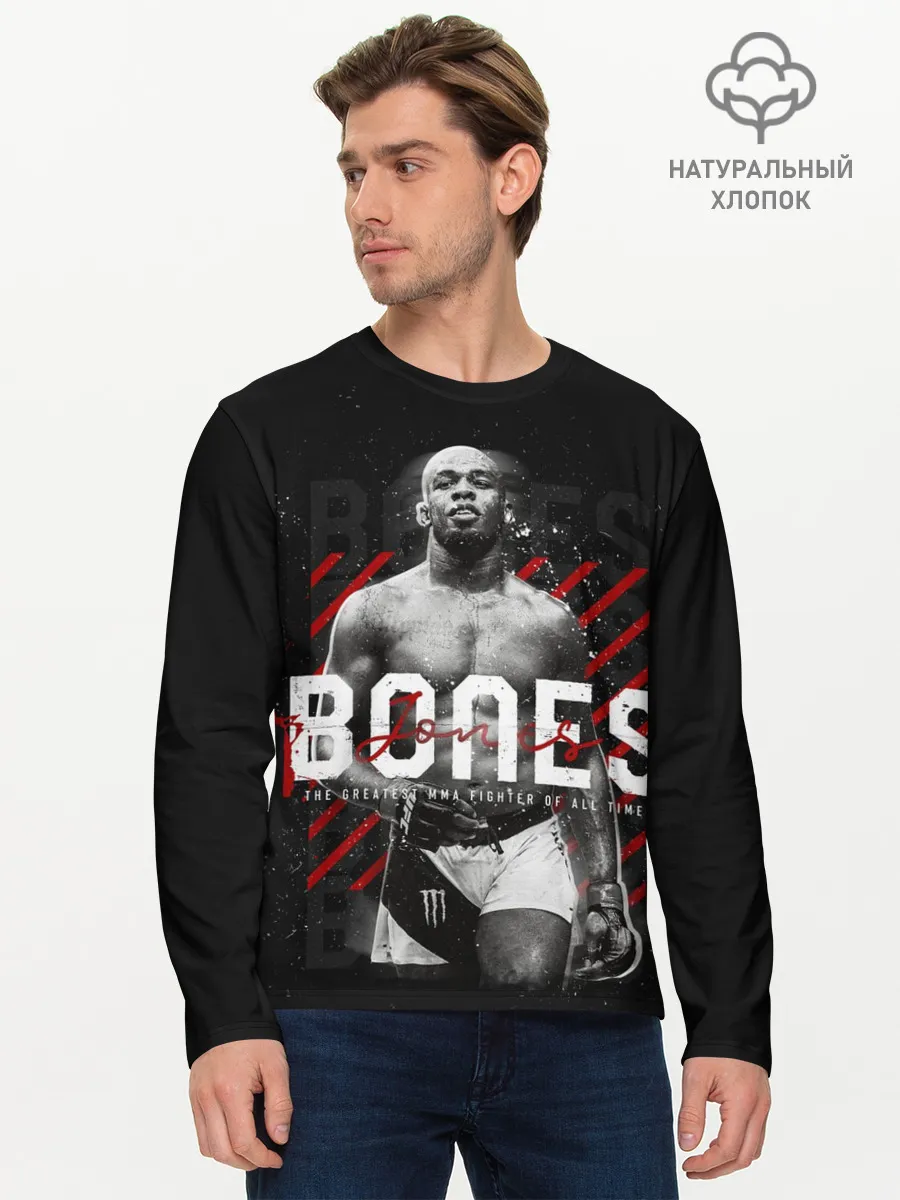Мужской лонгслив базовый / Bones Jones