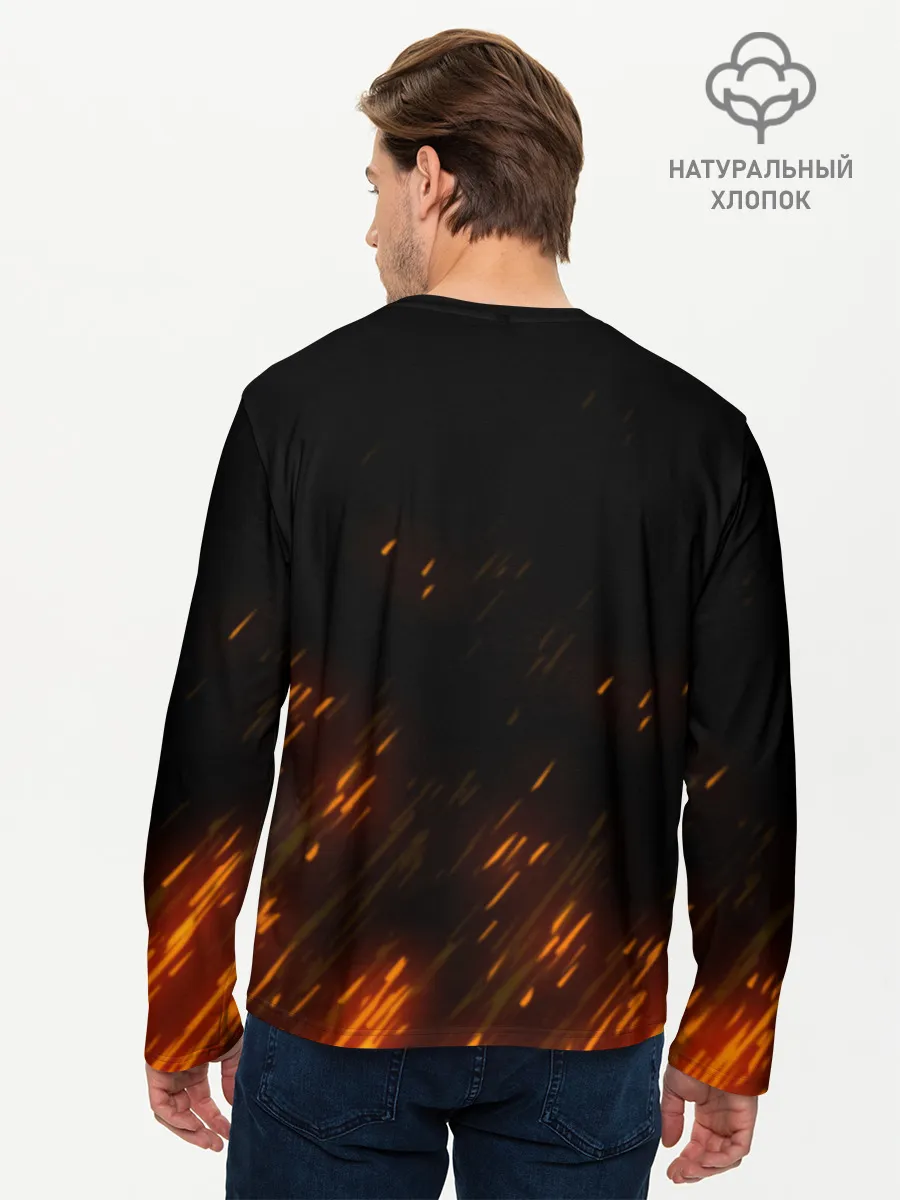Мужской лонгслив базовый / Burning Kamado