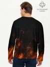 Мужской лонгслив базовый / Burning Kamado