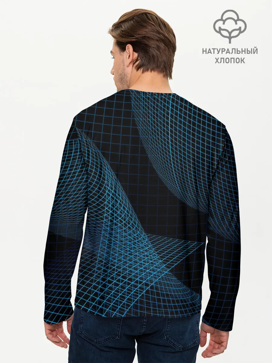 Мужской лонгслив базовый / Сетка