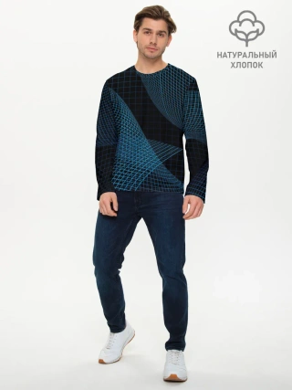 Мужской лонгслив базовый / Сетка
