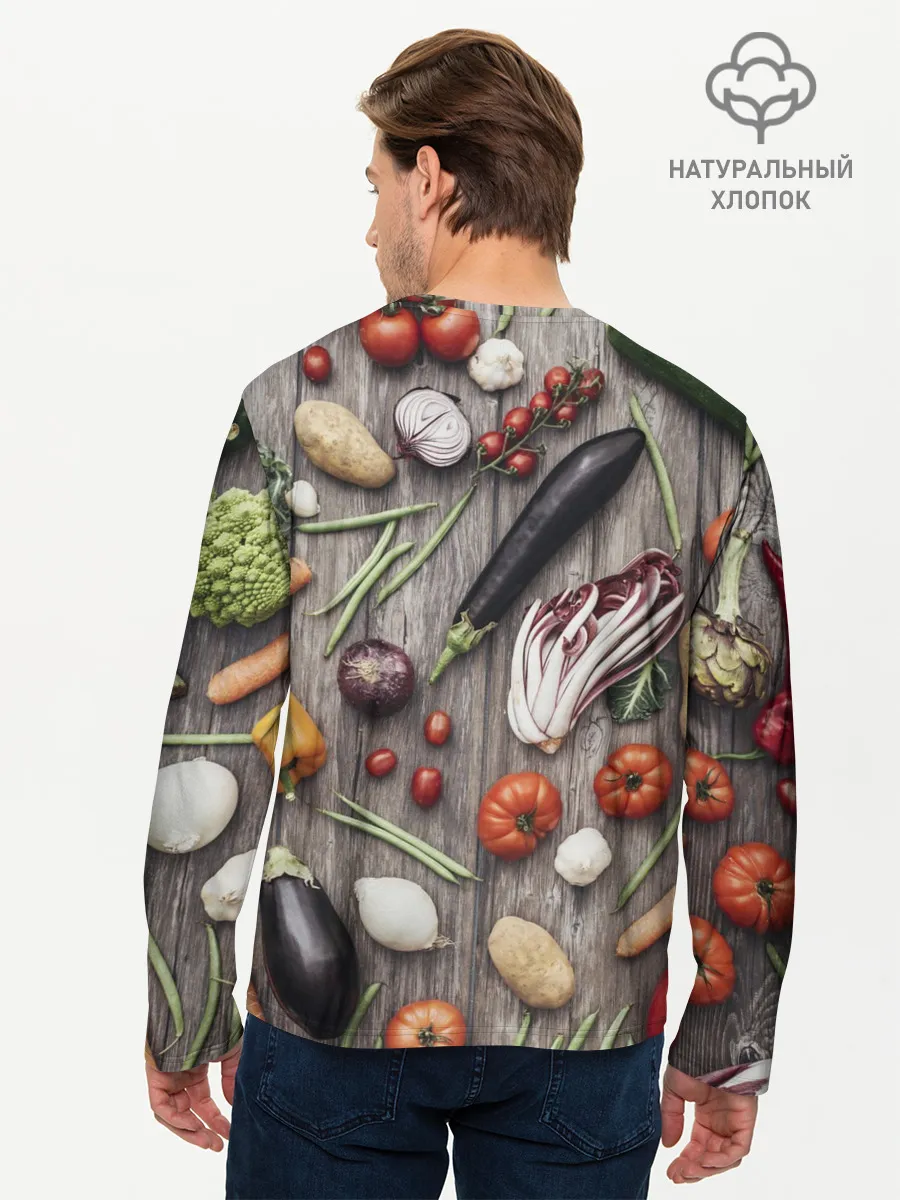 Мужской лонгслив базовый / Еда