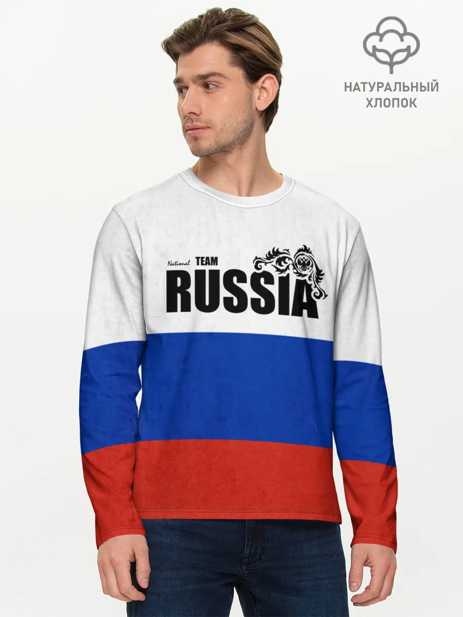 Мужской лонгслив базовый / Russia