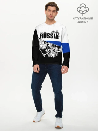 Мужской лонгслив базовый / Russia