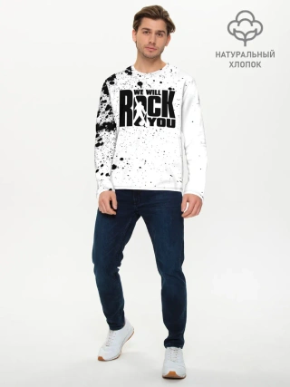 Мужской лонгслив базовый / Queen - We Will Rock You