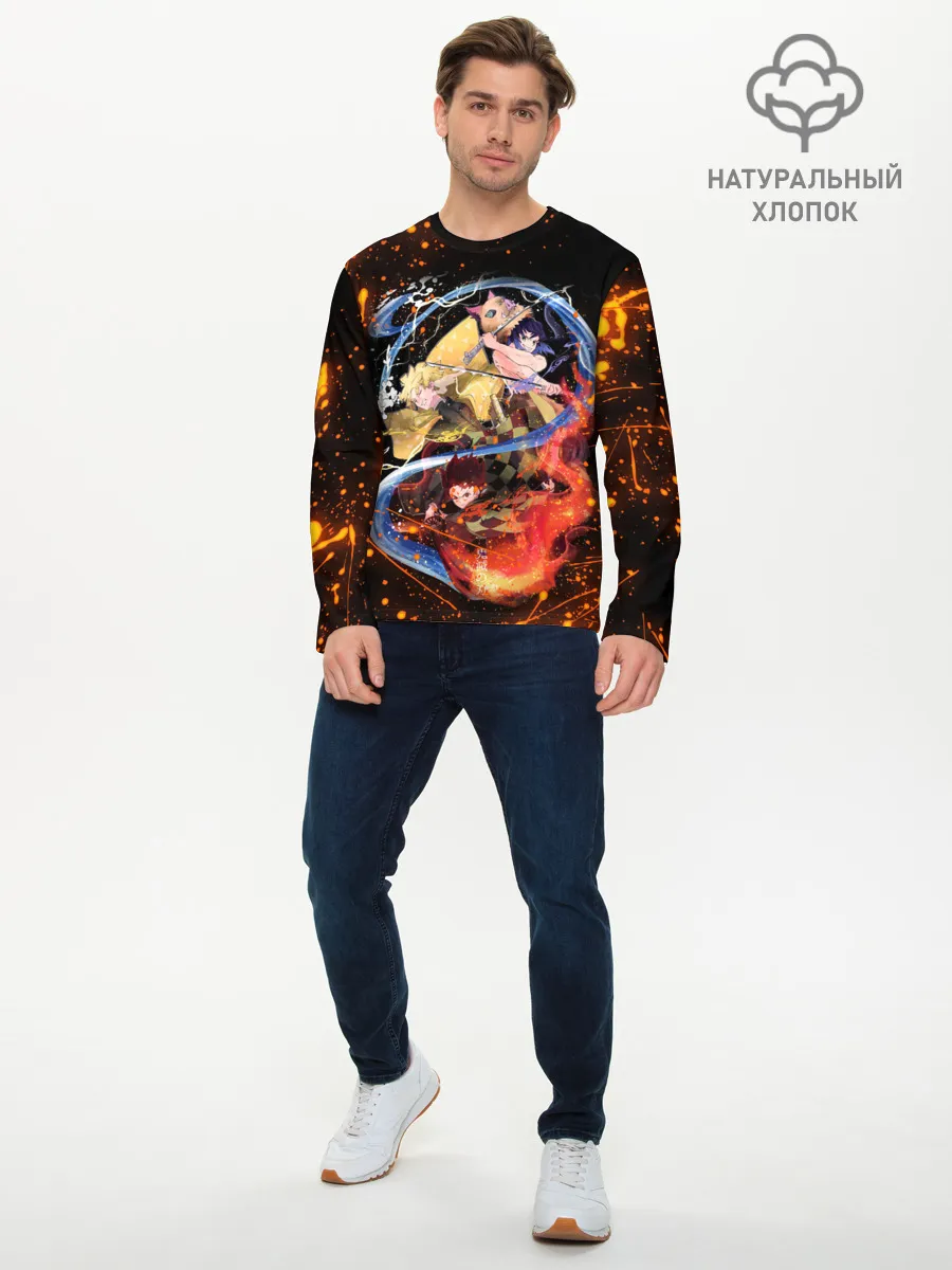 Мужской лонгслив базовый / Убийца демонов