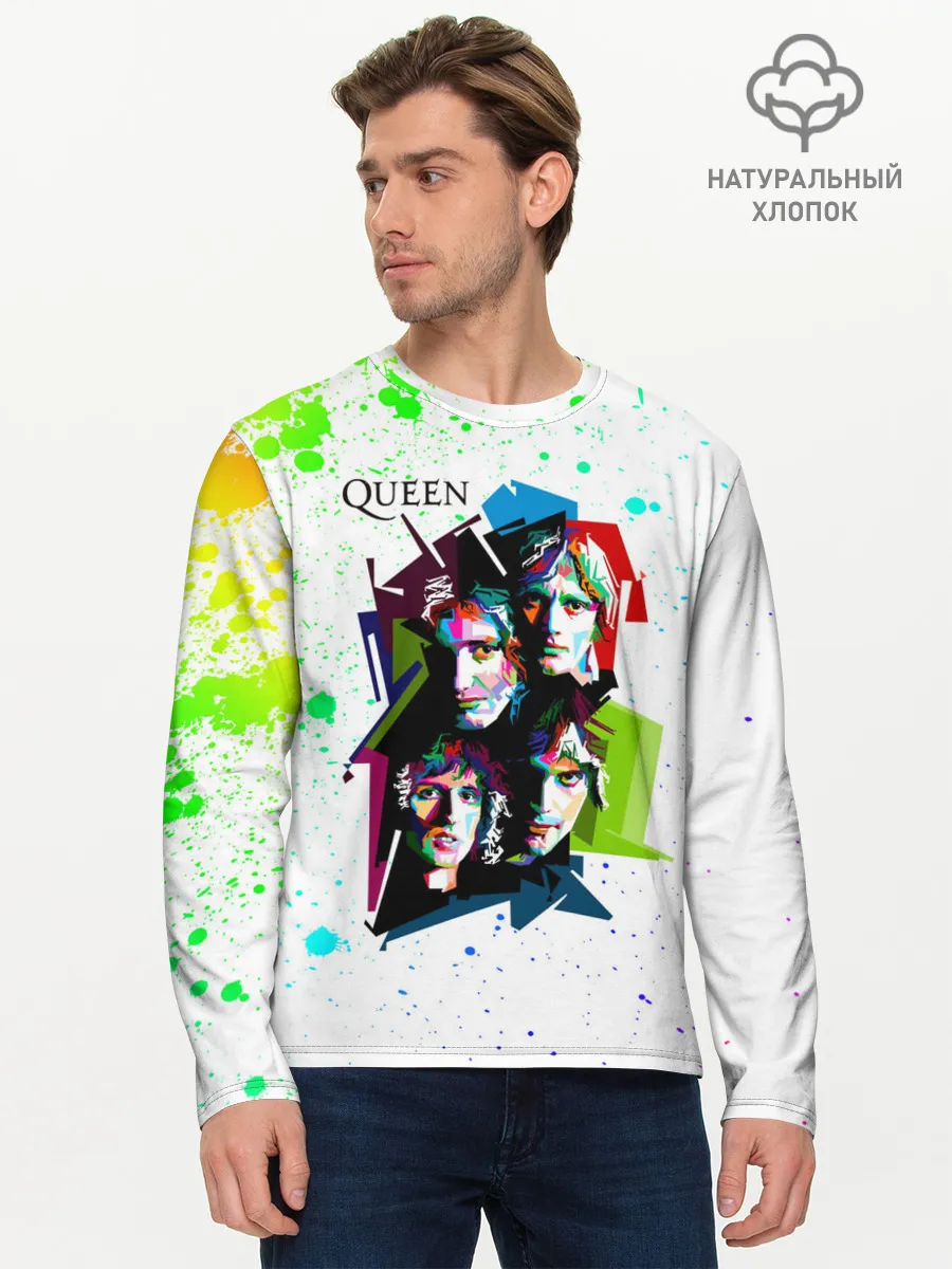 Мужской лонгслив базовый / Queen