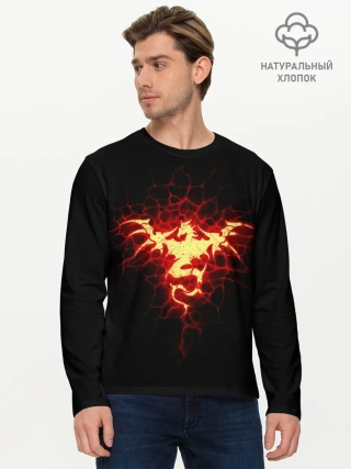 Мужской лонгслив базовый / Огненный Дракон