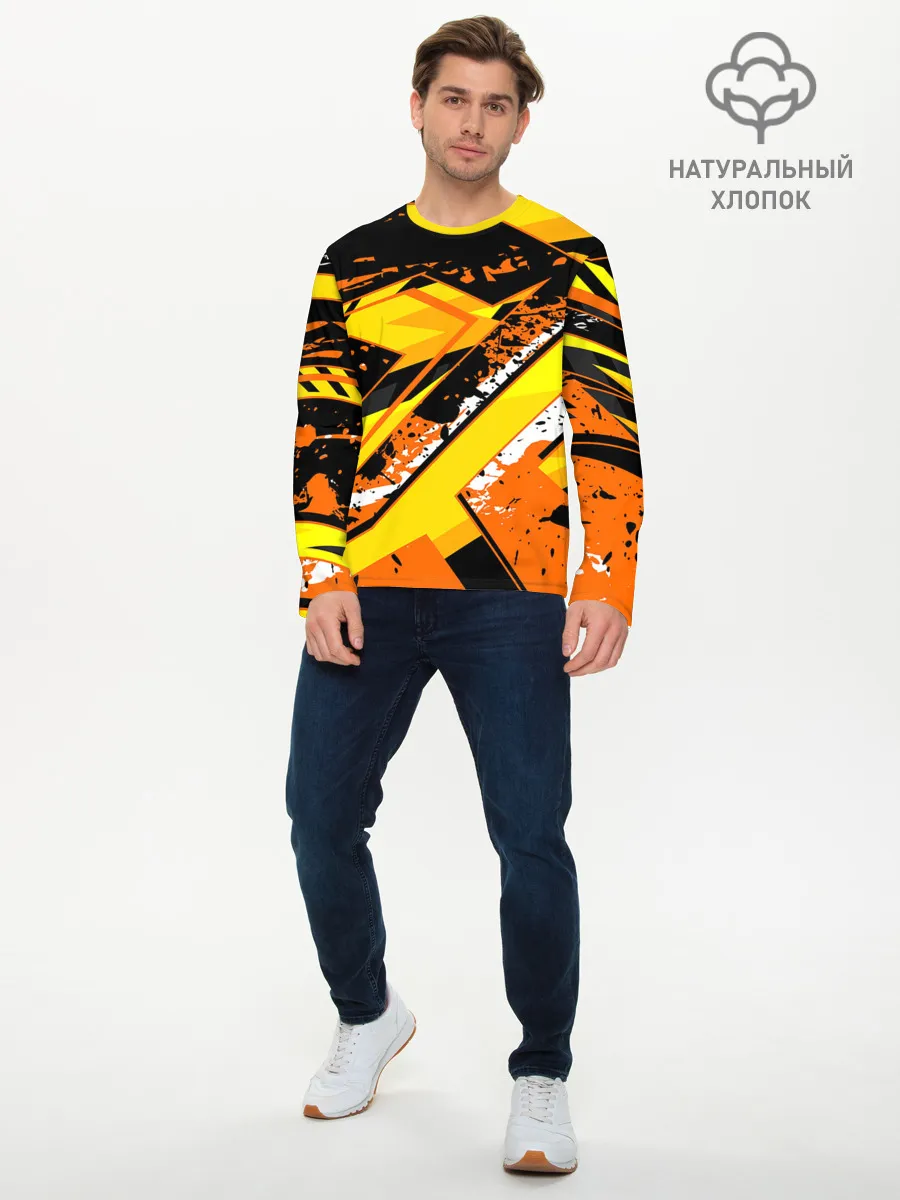 Мужской лонгслив базовый / orange cheeky rust