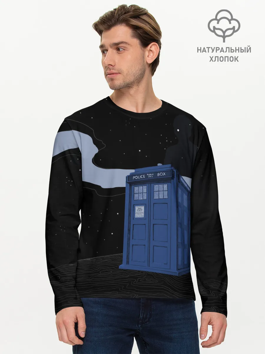 Мужской лонгслив базовый / ТАРДИС