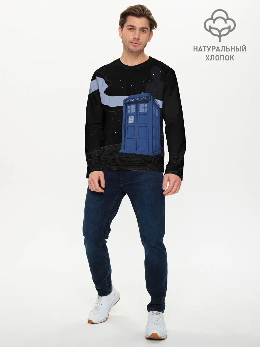 Мужской лонгслив базовый / ТАРДИС