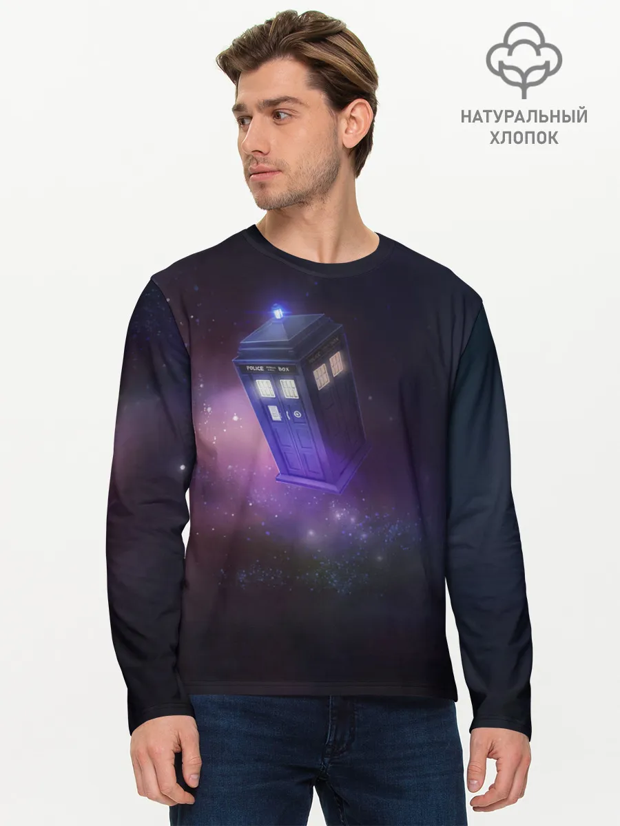 Мужской лонгслив базовый / TARDIS