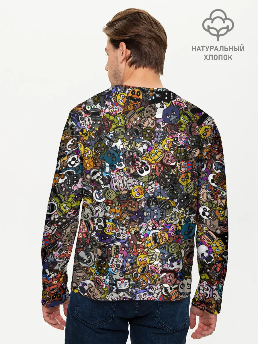 Мужской лонгслив базовый / FNaF стикербомбинг