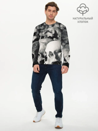 Мужской лонгслив базовый / ЧЕРЕПА