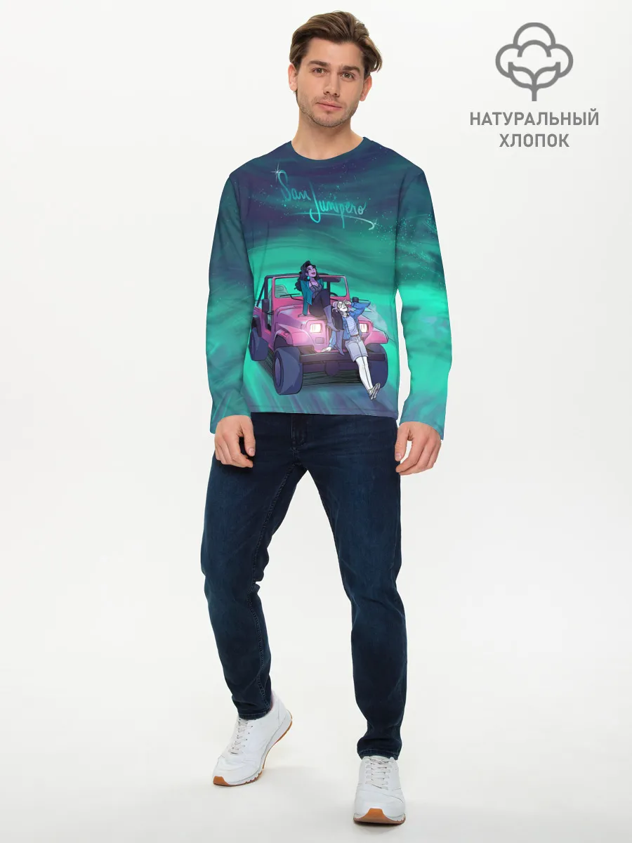 Мужской лонгслив базовый / ЧЕРНОЕ ЗЕРКАЛО