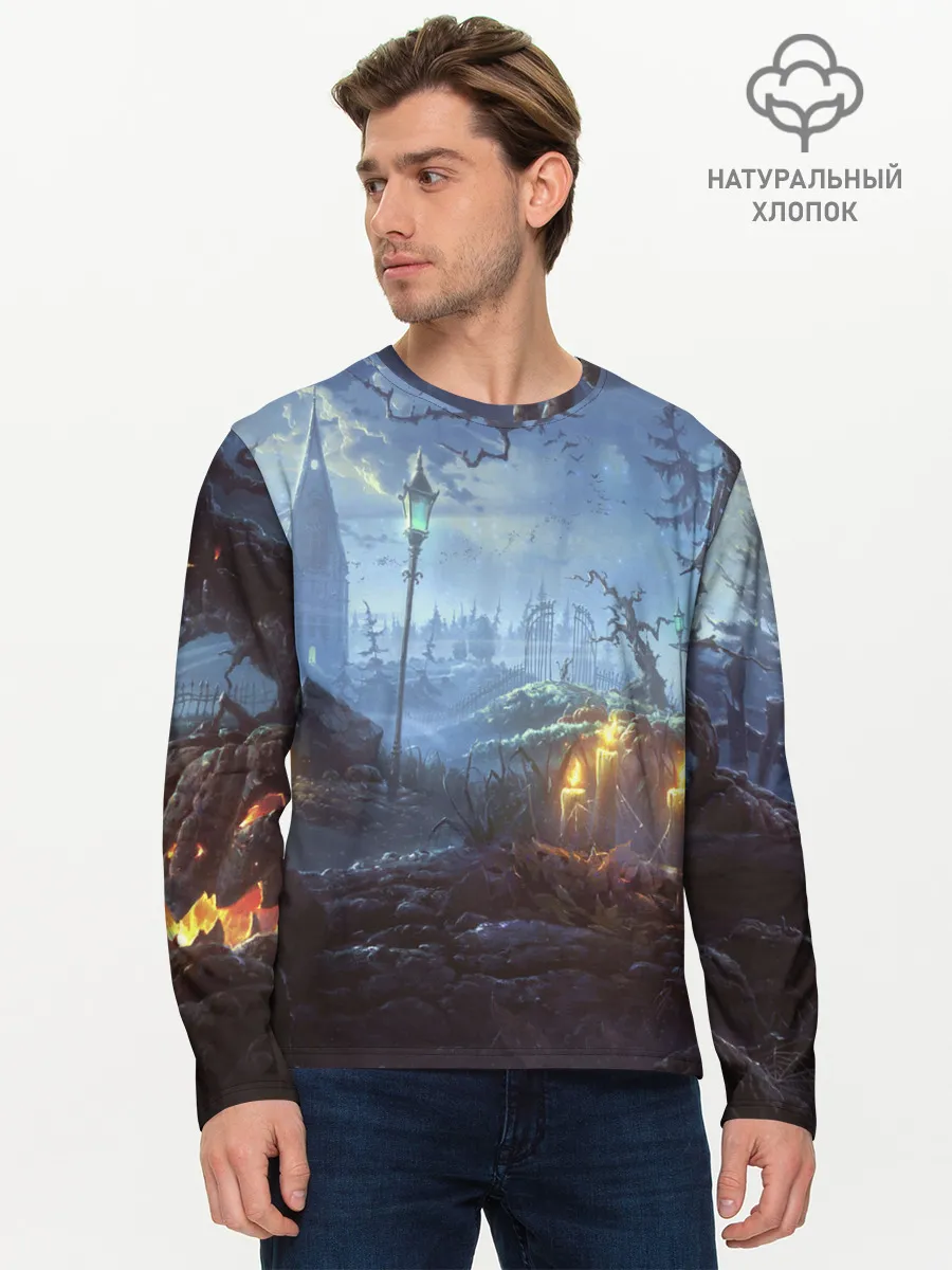 Мужской лонгслив базовый / Halloween