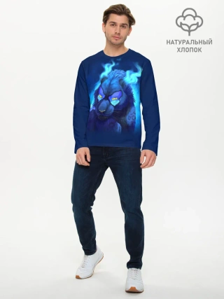 Мужской лонгслив базовый / Лунная пантера #22