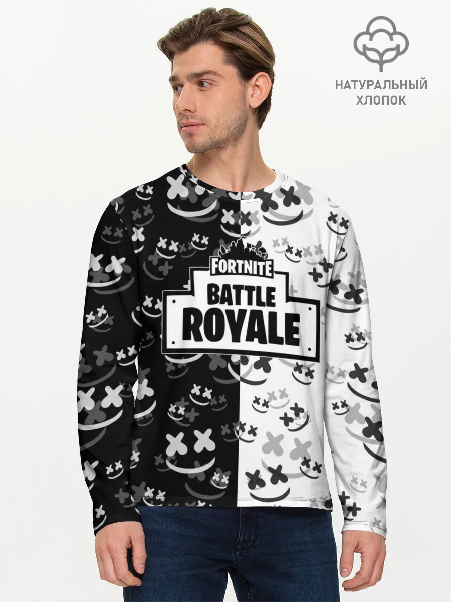 Мужской лонгслив базовый / Fortnite & Marshmello