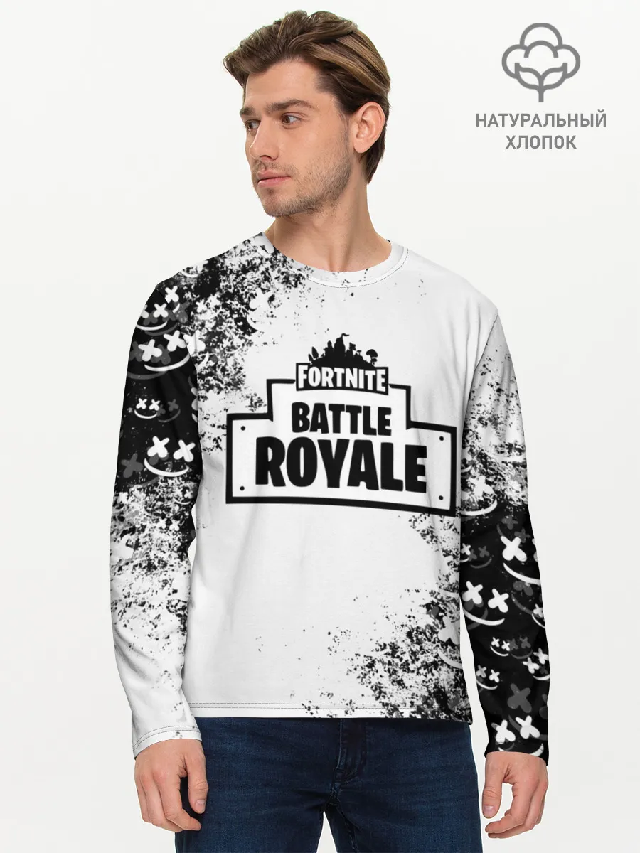 Мужской лонгслив базовый / Fortnite & Marshmello