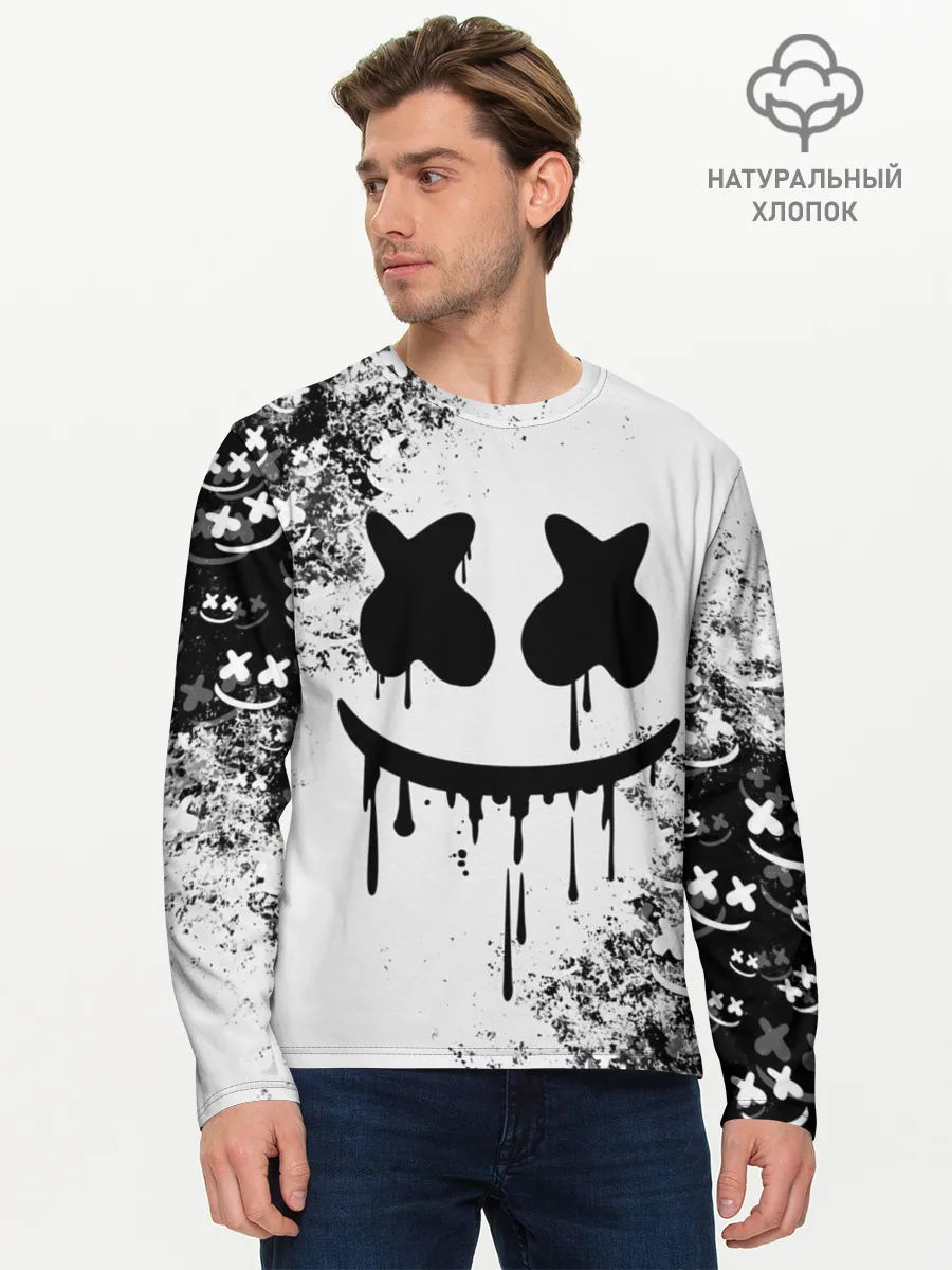 Мужской лонгслив базовый / Marshmello