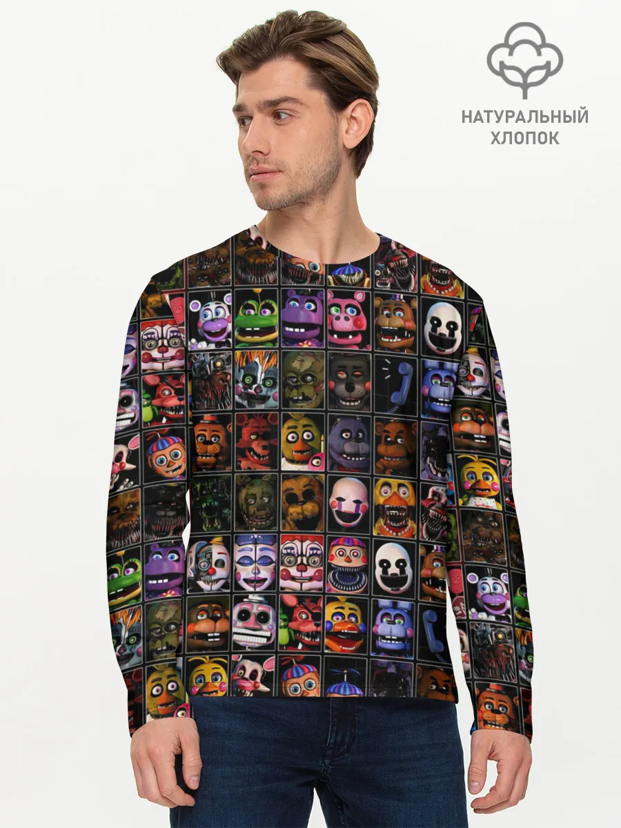 Мужской лонгслив базовый / Five Nights At Freddys