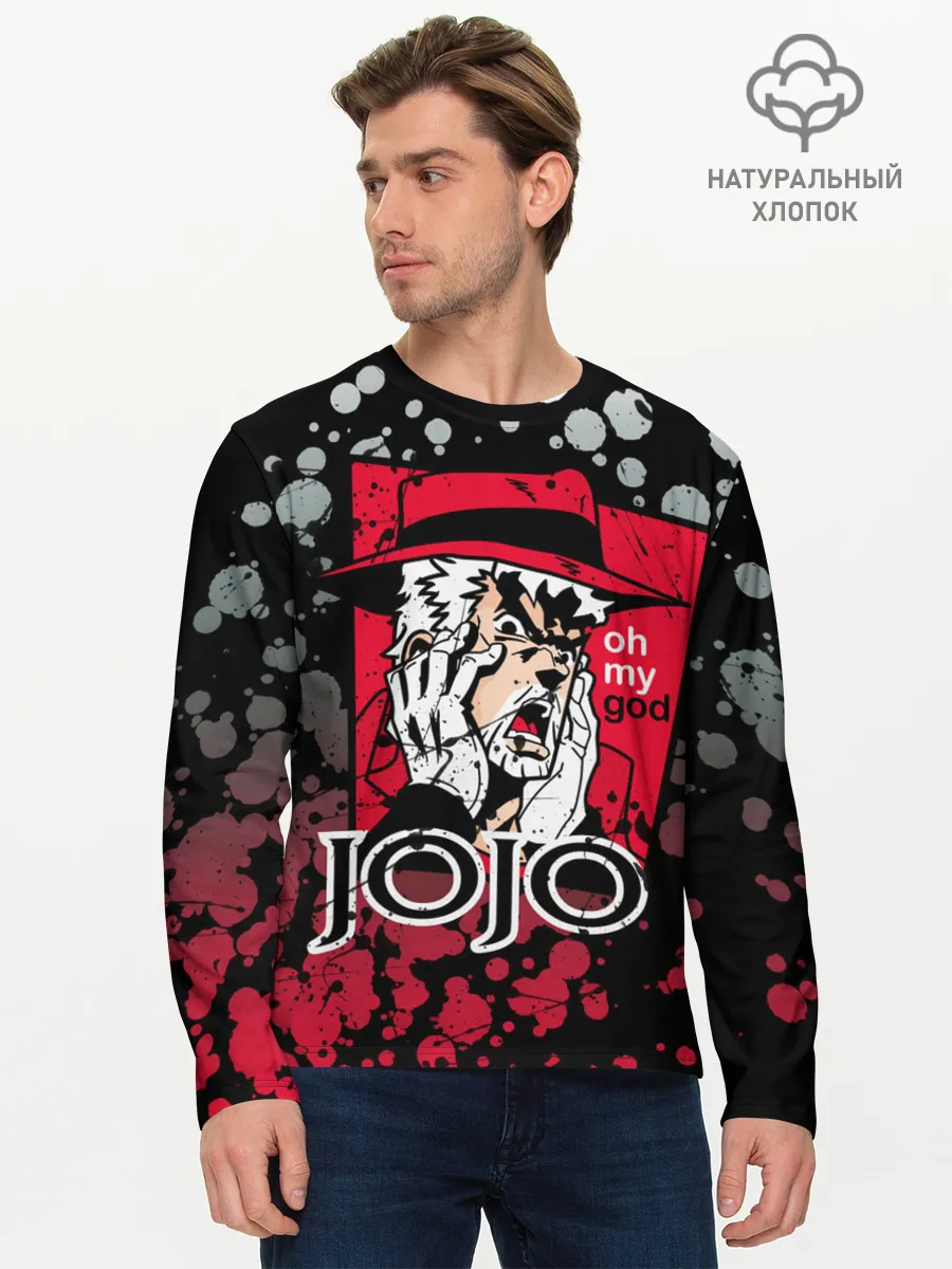 Мужской лонгслив базовый / Приключения ДжоДжо