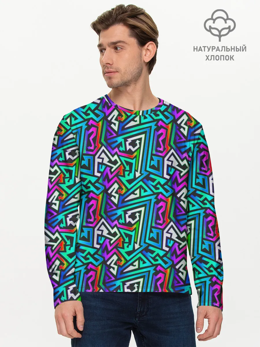 Мужской лонгслив базовый / ГРАФФИТИ