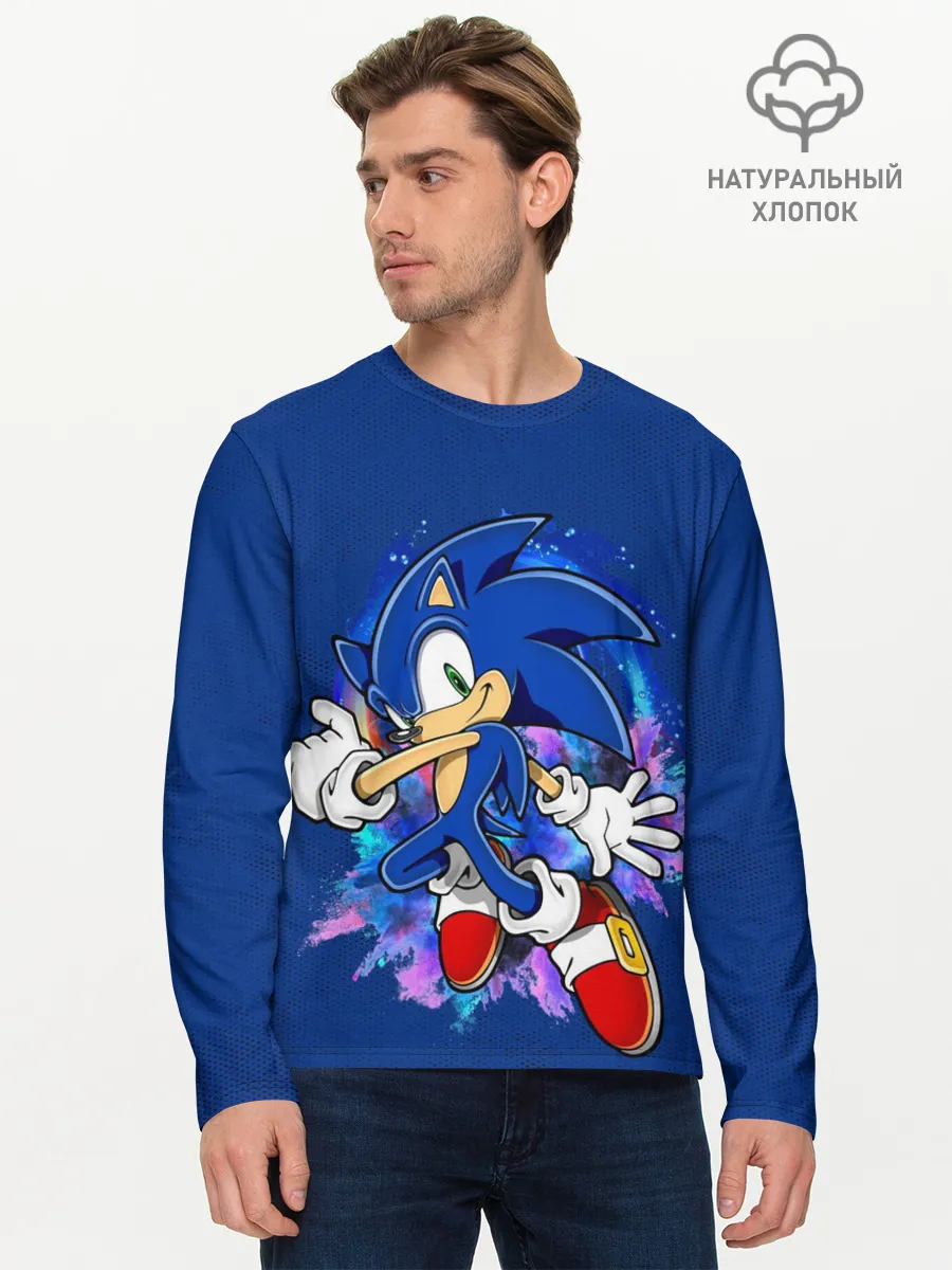 Мужской лонгслив базовый / Sonic