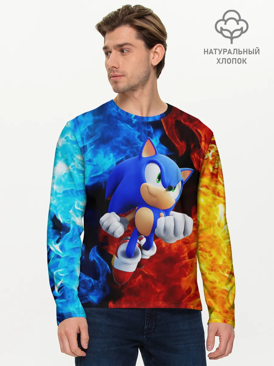 Мужской лонгслив базовый / SONIC