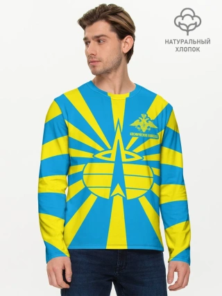 Мужской лонгслив базовый / Космические войска