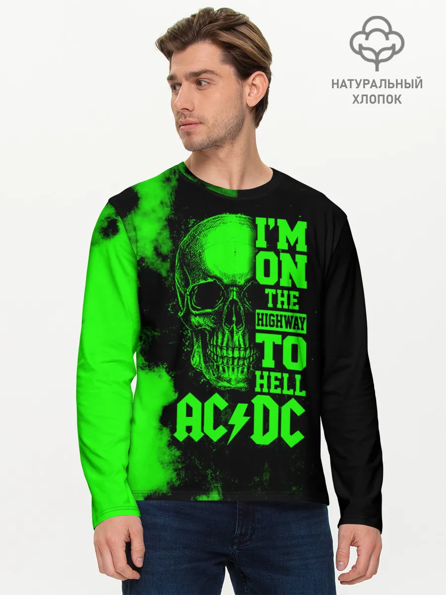 Мужской лонгслив базовый / Im on the highway to hell AC/DC
