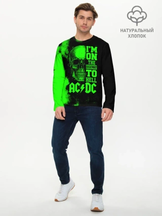Мужской лонгслив базовый / Im on the highway to hell AC/DC