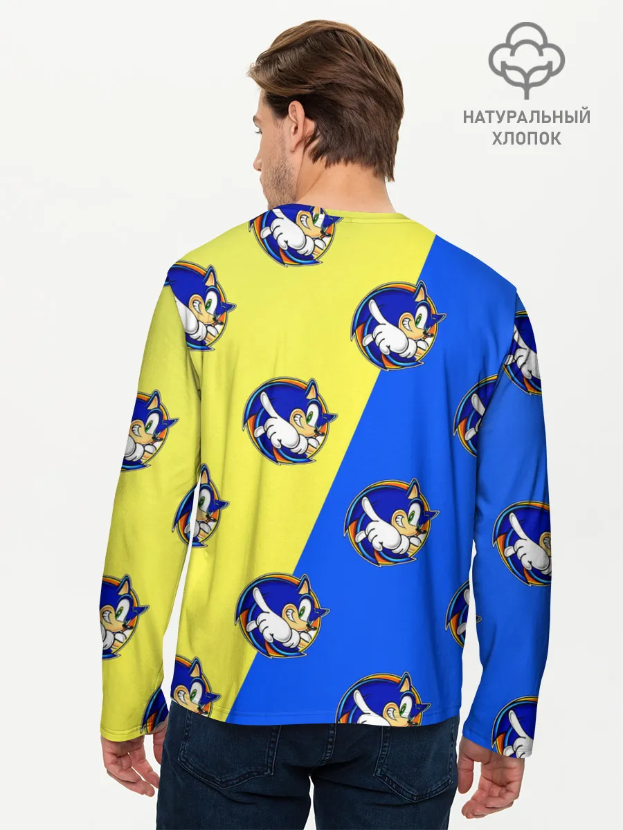 Мужской лонгслив базовый / Sonic - Соник