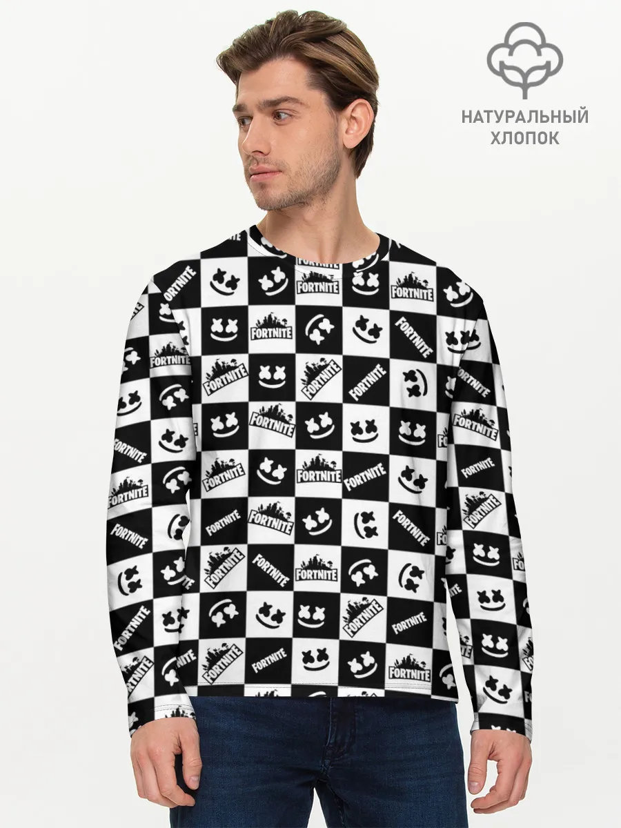 Мужской лонгслив базовый / Fortnite&Marshmello