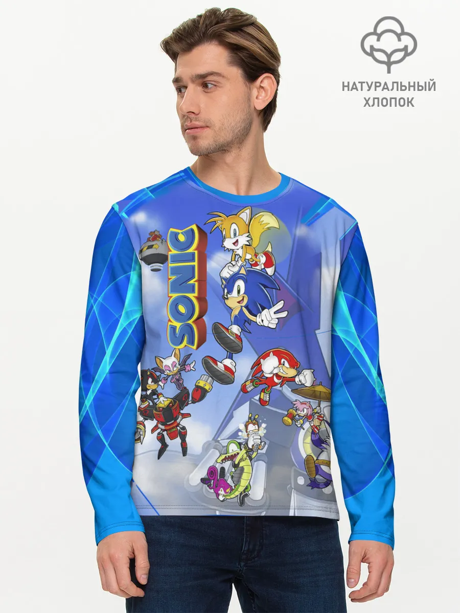 Мужской лонгслив базовый / Sonic