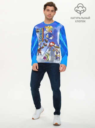 Мужской лонгслив базовый / Sonic