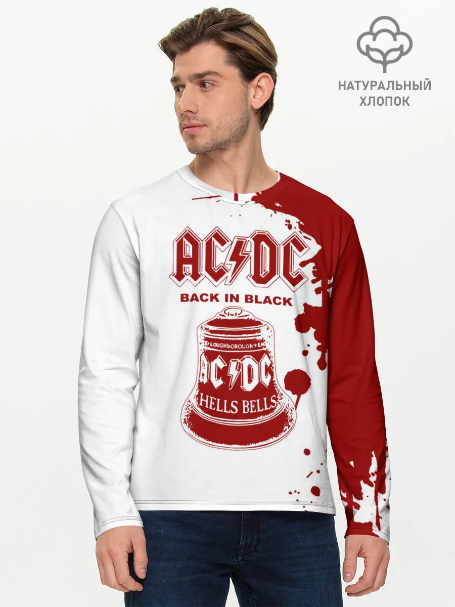 Мужской лонгслив базовый / AC/DC Back in Black