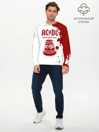 Мужской лонгслив базовый / AC/DC Back in Black