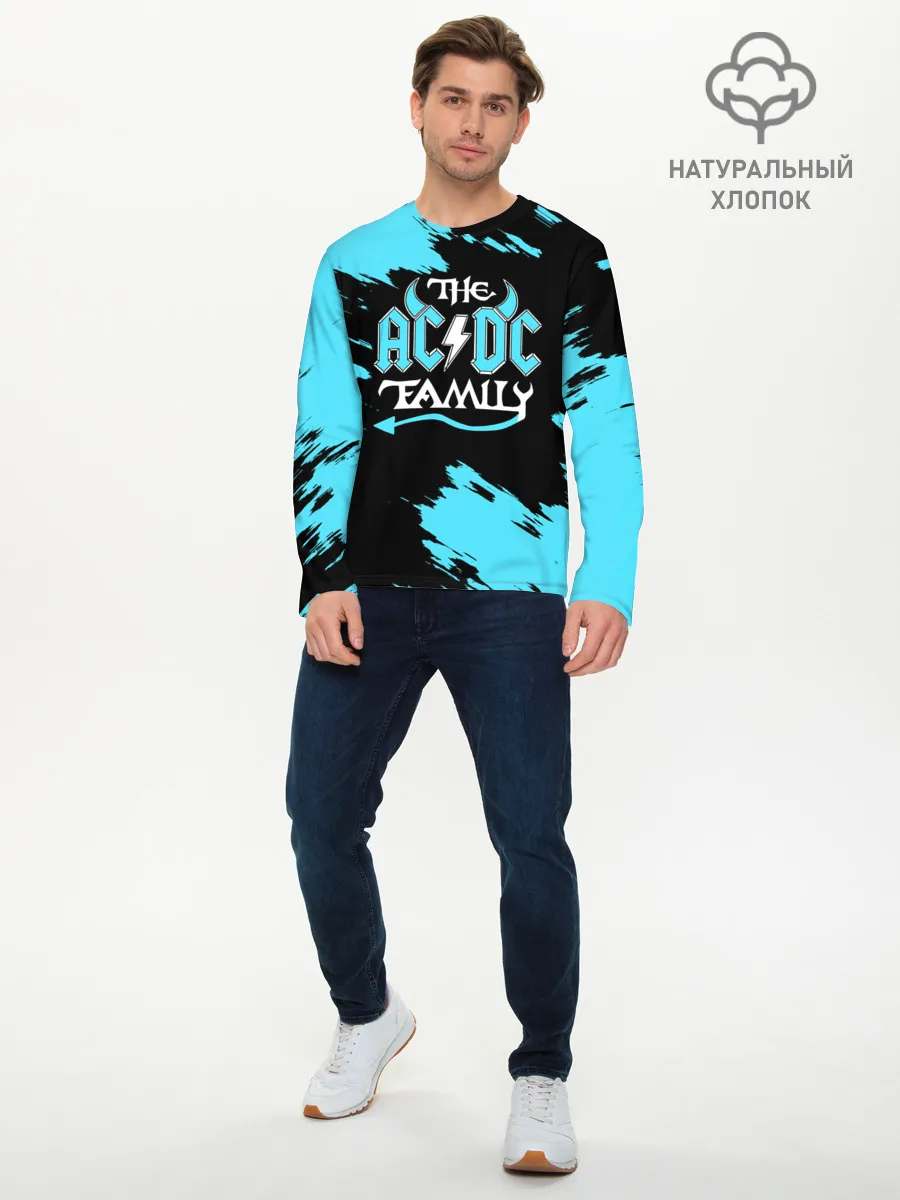 Мужской лонгслив базовый / The AC/DC famely