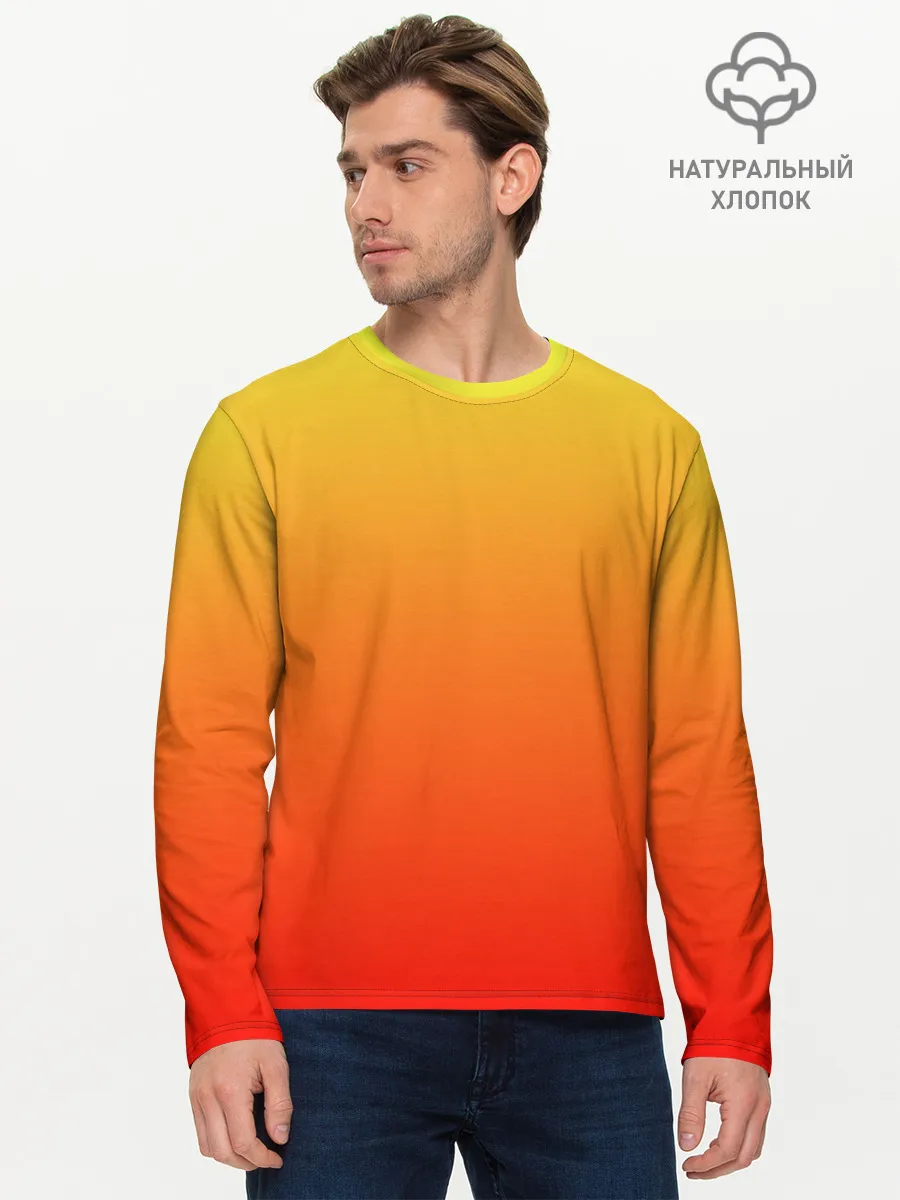 Мужской лонгслив базовый / Оранж