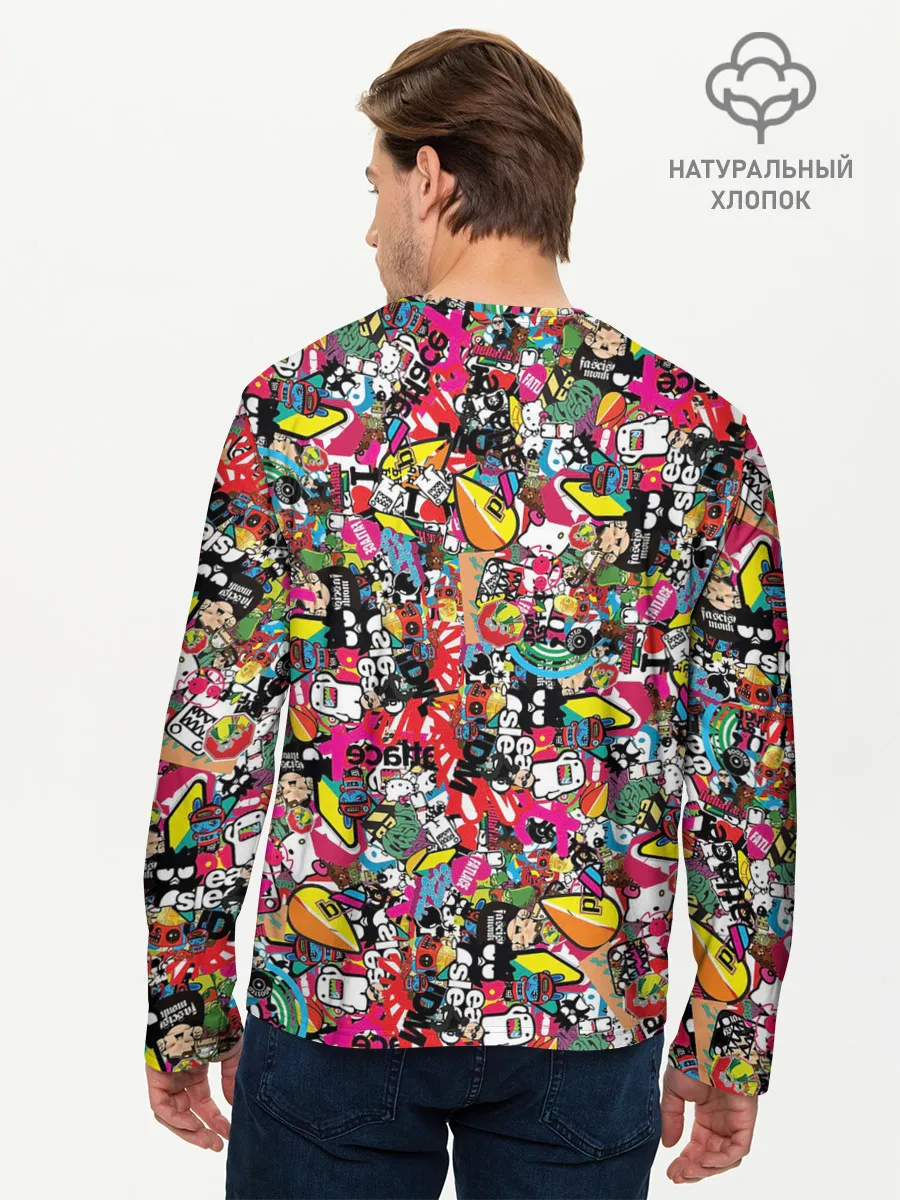 Мужской лонгслив базовый / Стикеры