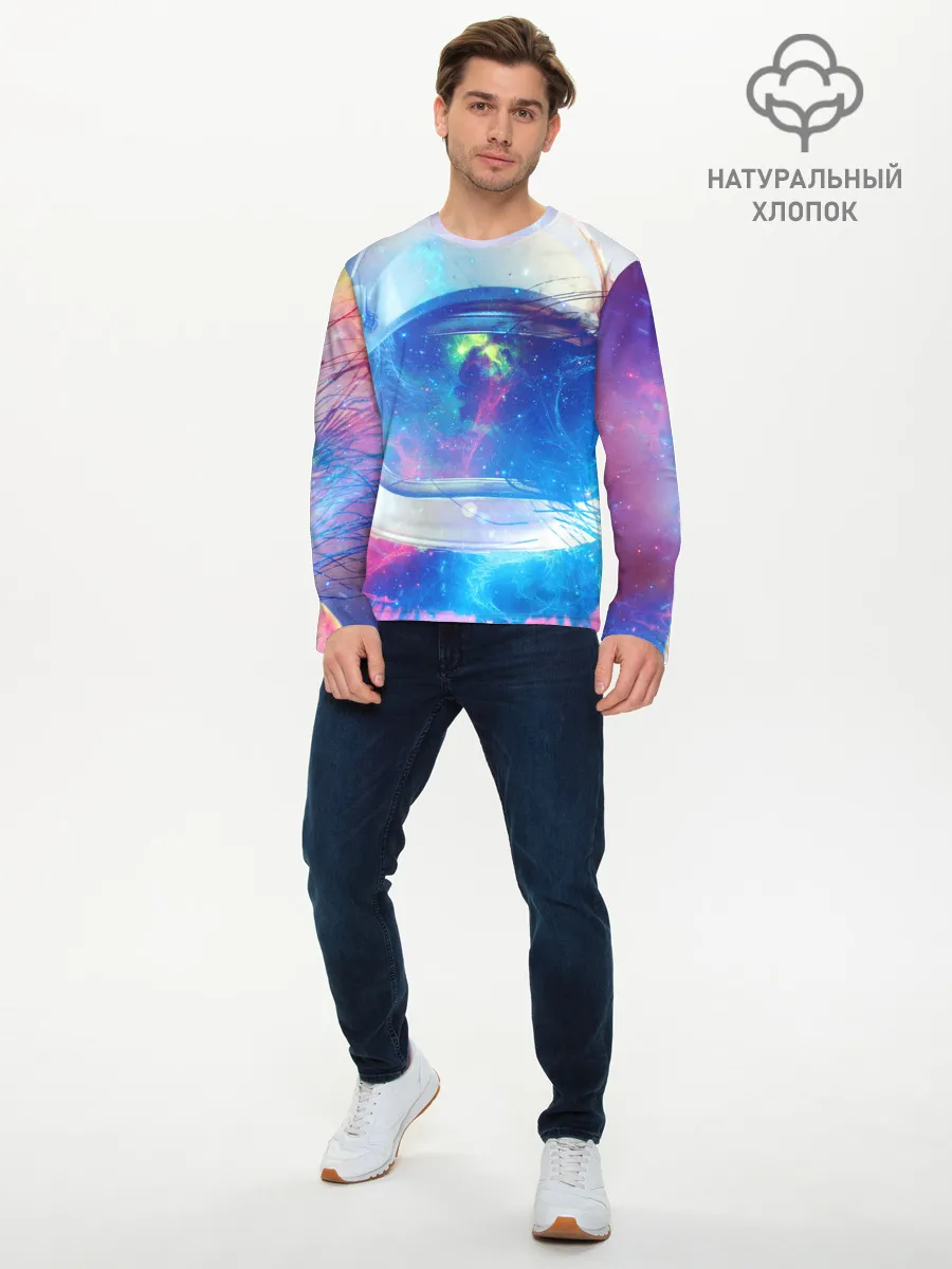 Мужской лонгслив базовый / Космонавт - космос