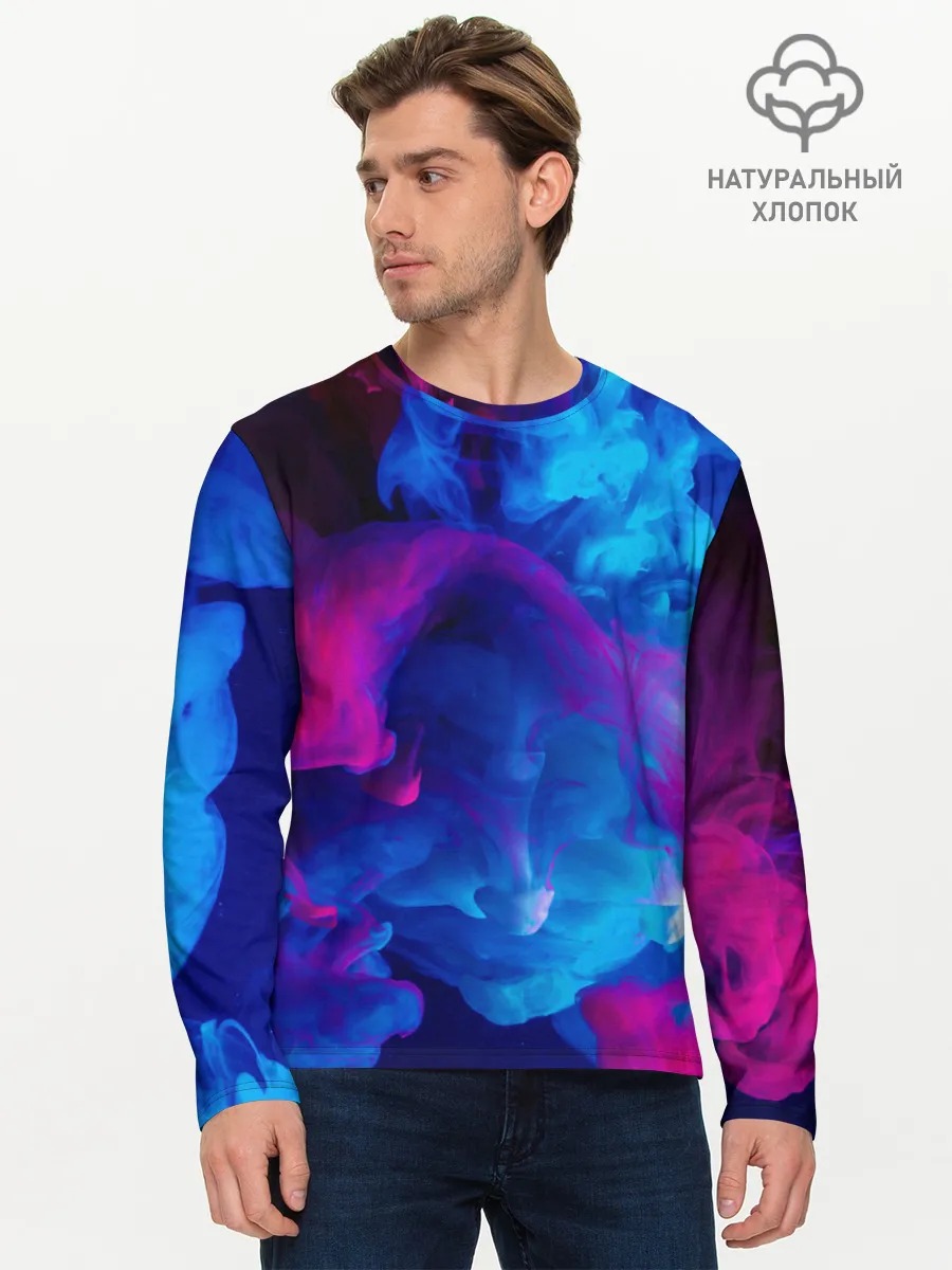 Мужской лонгслив базовый / НЕОНОВЫЙ ДЫМ