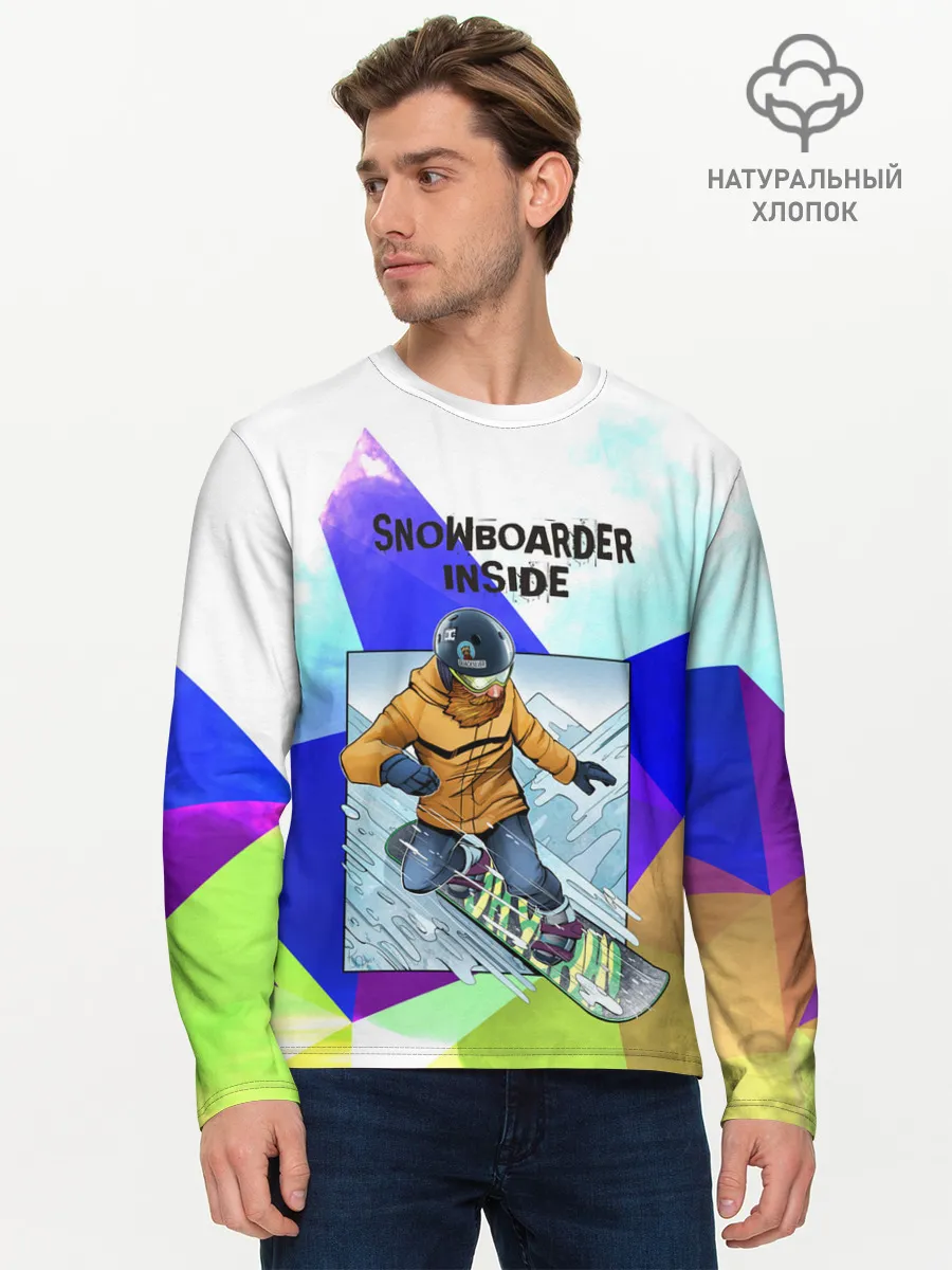 Мужской лонгслив базовый / Сноуборд