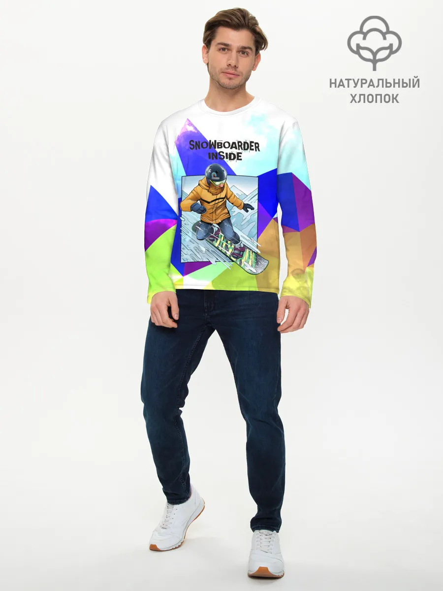 Мужской лонгслив базовый / Сноуборд