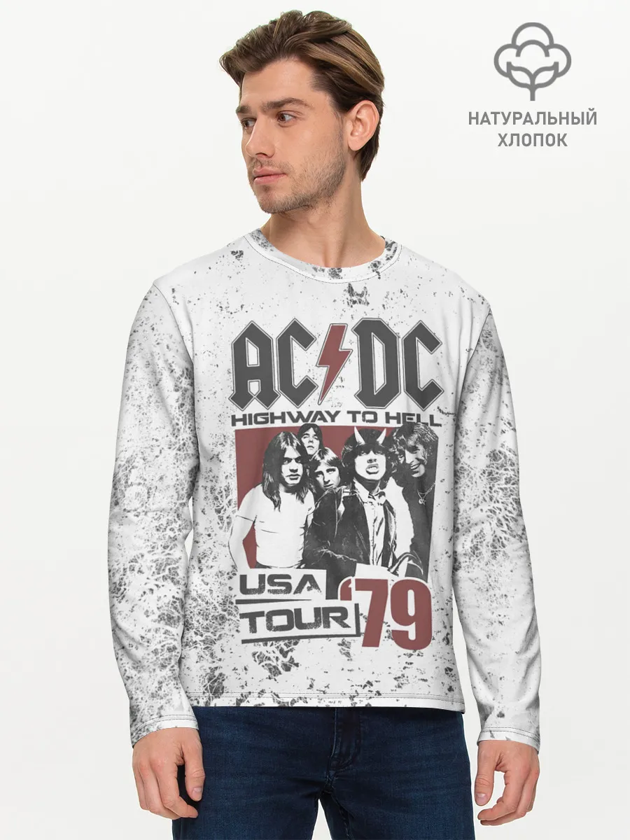 Мужской лонгслив базовый / AC/DC